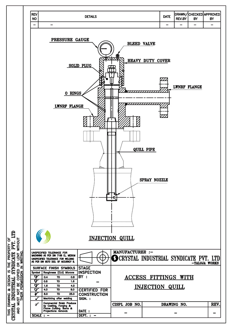 Access Fitting With Injection Quill